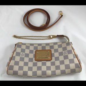 Louis Vuitton Eva Damier Azur Crossbody Clutch